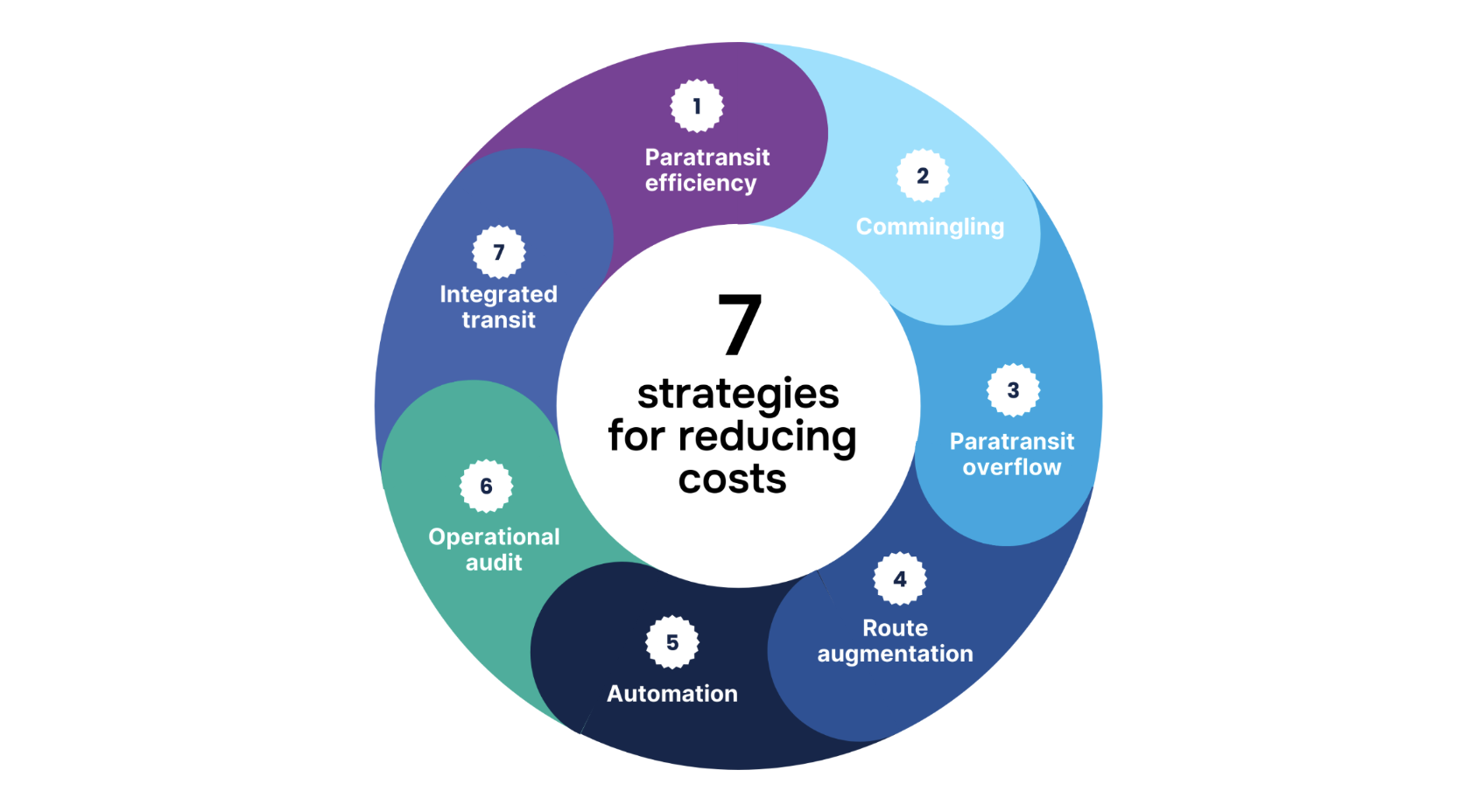 Graphic shows 7 strategies for reducing costs